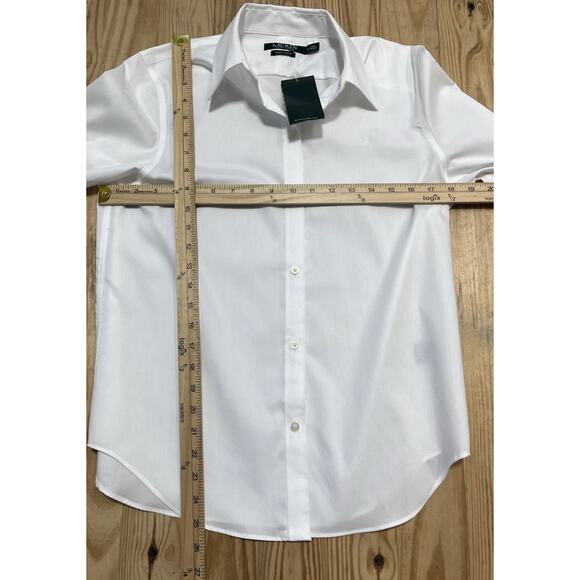 NWT Ralph Lauren Non-Iron Long Sleeve Collared Button Up Dress Shirt, White, S - Picture 8 of 8